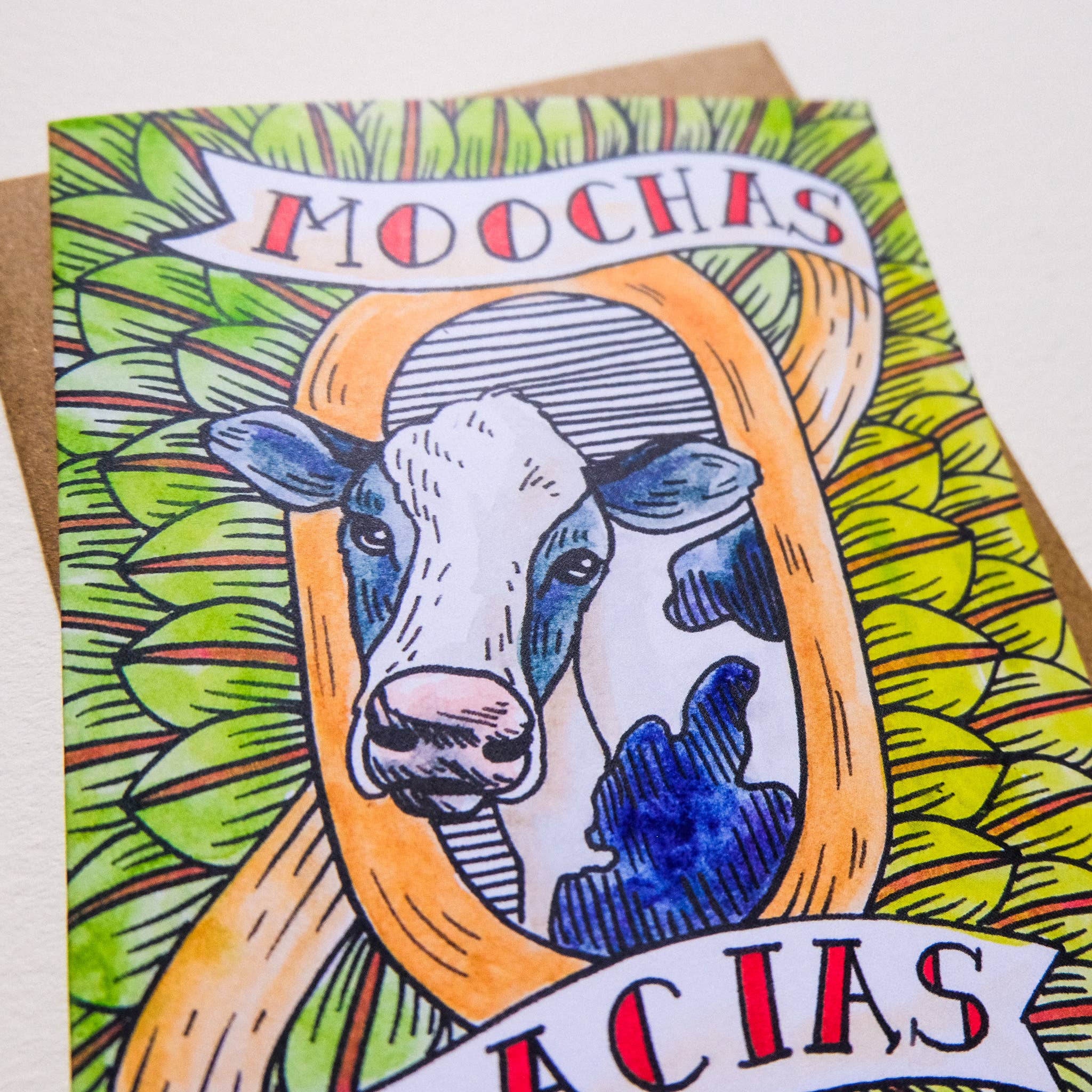 Moochas Gracias Card - Spiral Circle