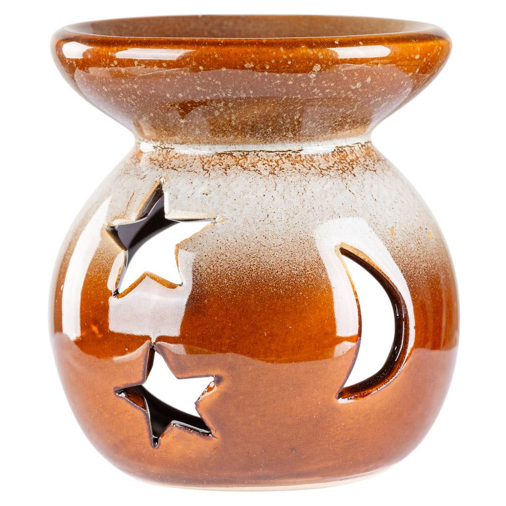 MOON AND STARS CERAMIC OIL BURNER - Spiral Circle