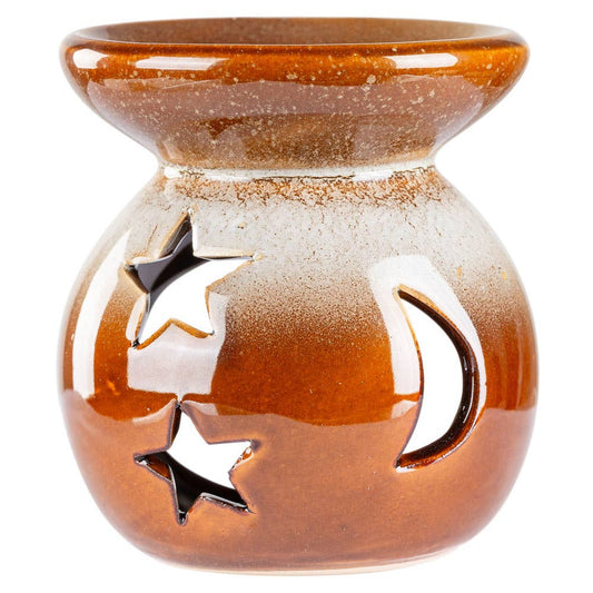 MOON AND STARS CERAMIC OIL BURNER - Spiral Circle