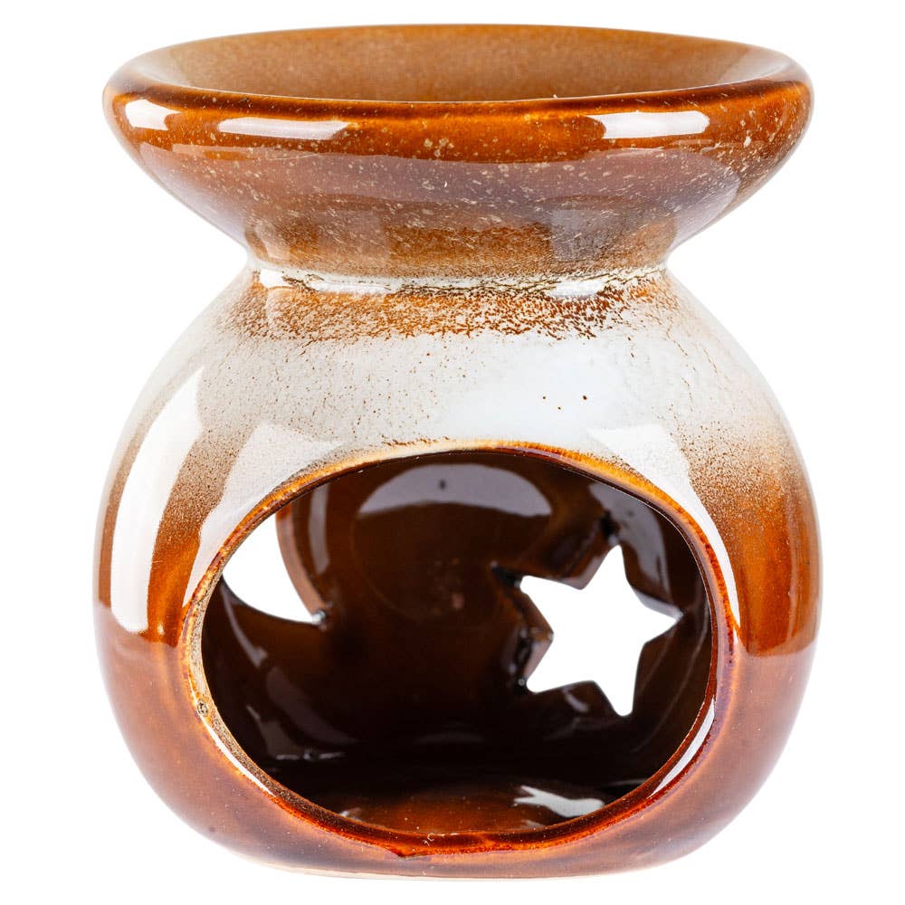 MOON AND STARS CERAMIC OIL BURNER - Spiral Circle