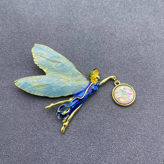 Moon Elf Brooch - Spiral Circle