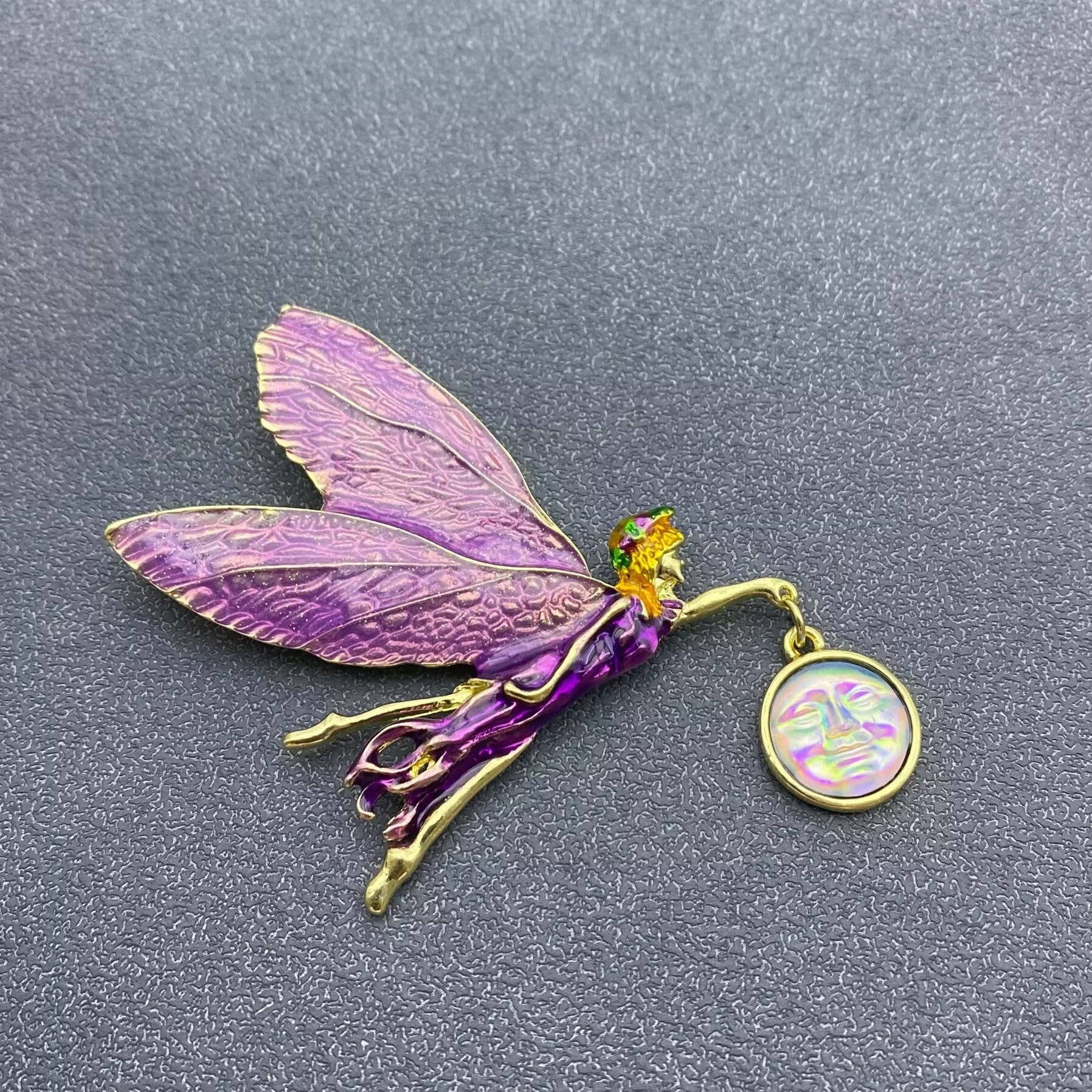Moon Elf Brooch - Spiral Circle