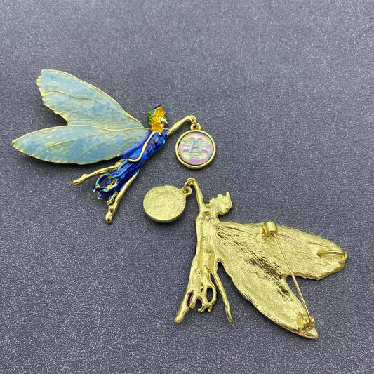 Moon Elf Brooch - Spiral Circle