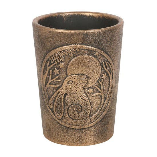 hare plant pot Moon Gazing Hare Bronze Terracotta Plant Pot by Lisa Parker