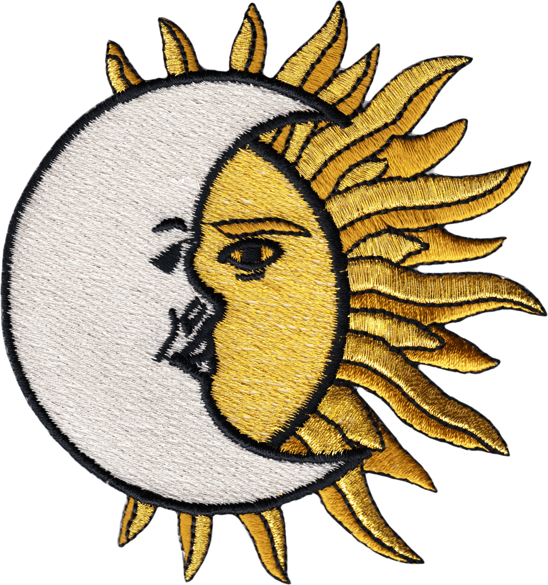 Moon Over Sun | Iron - on Patch - Spiral Circle