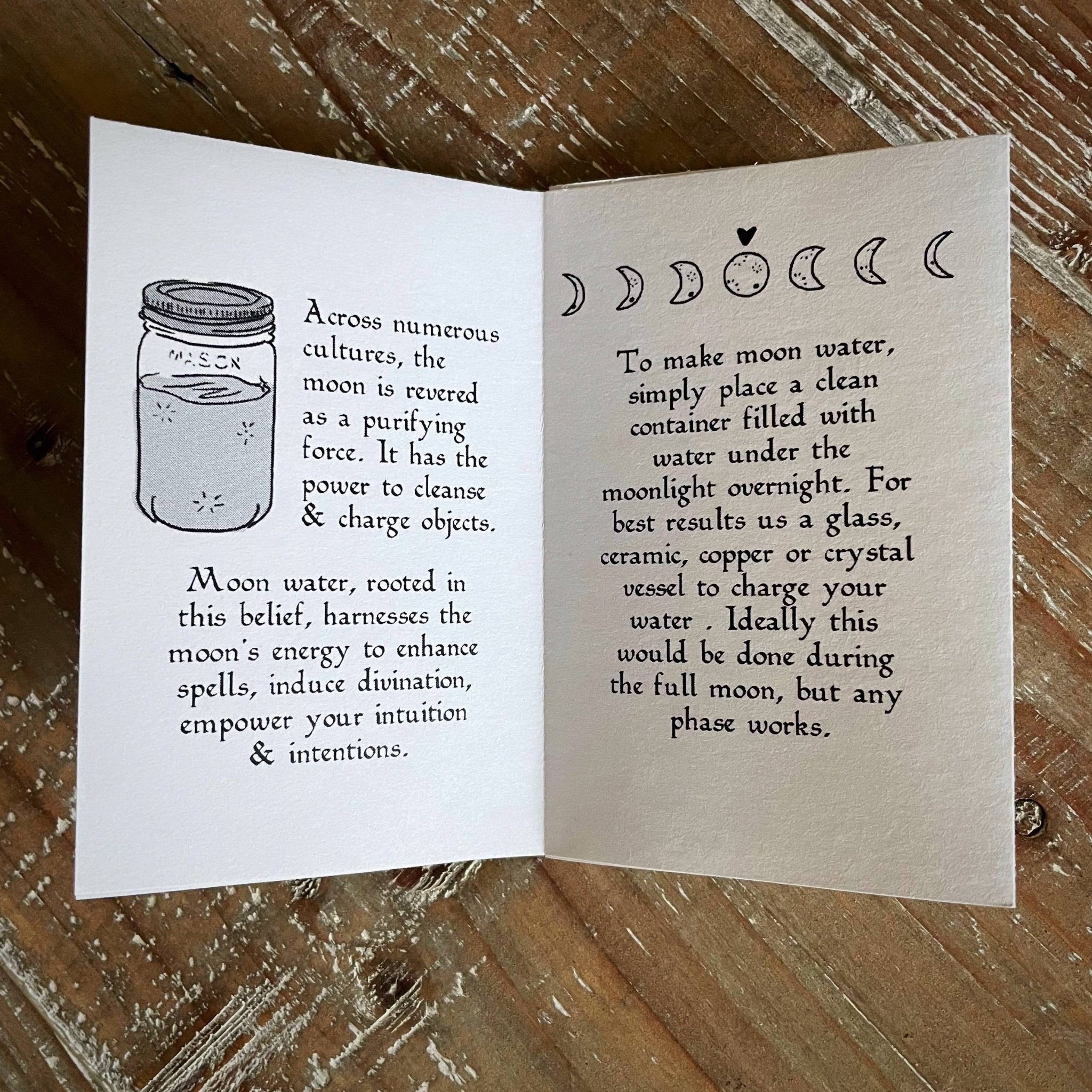 Moon Water 101 Pocket Zine - Spiral Circle