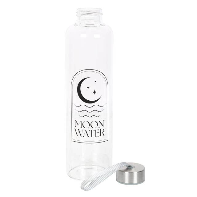Moon Water Reusable Glass Water Bottle - Spiral Circle