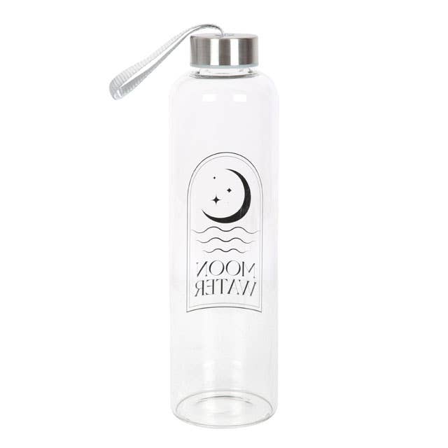 Moon Water Reusable Glass Water Bottle - Spiral Circle