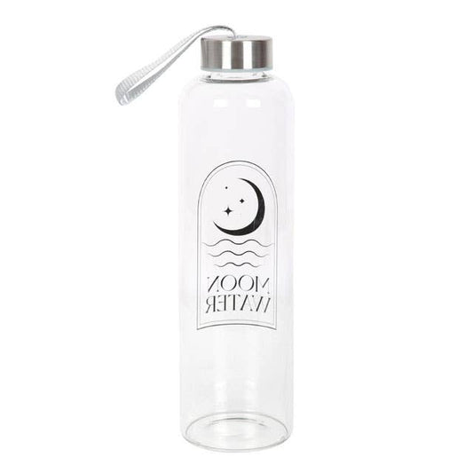 Moon Water Reusable Glass Water Bottle - Spiral Circle