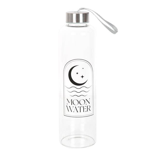 Moon Water Reusable Glass Water Bottle - Spiral Circle