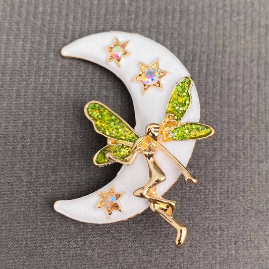 Moonlight Elf Brooch - Spiral Circle