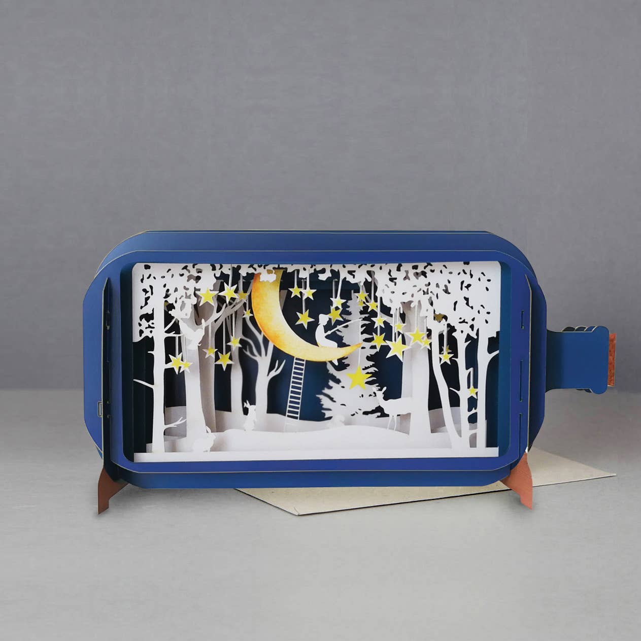 Moonlit Forest | Message in a Bottle Pop Up Card - Spiral Circle