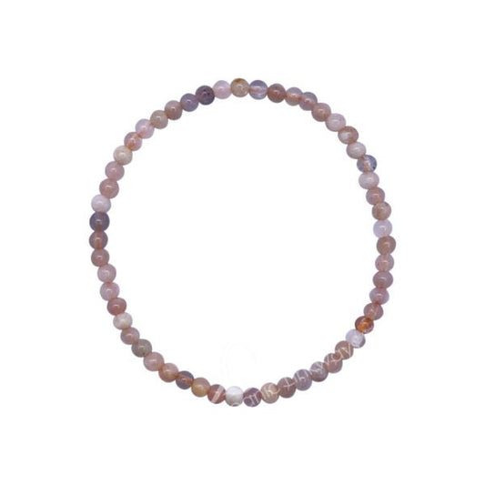 Moonstone Bracelet Multi 4mm - Spiral Circle