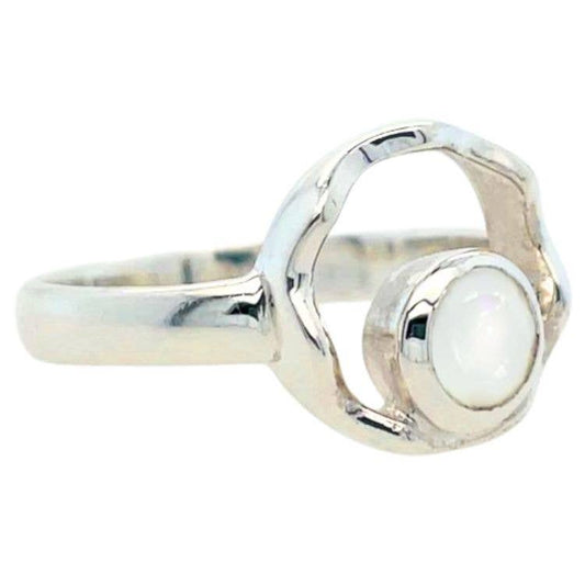 Moonstone Oasis Ring - Spiral Circle