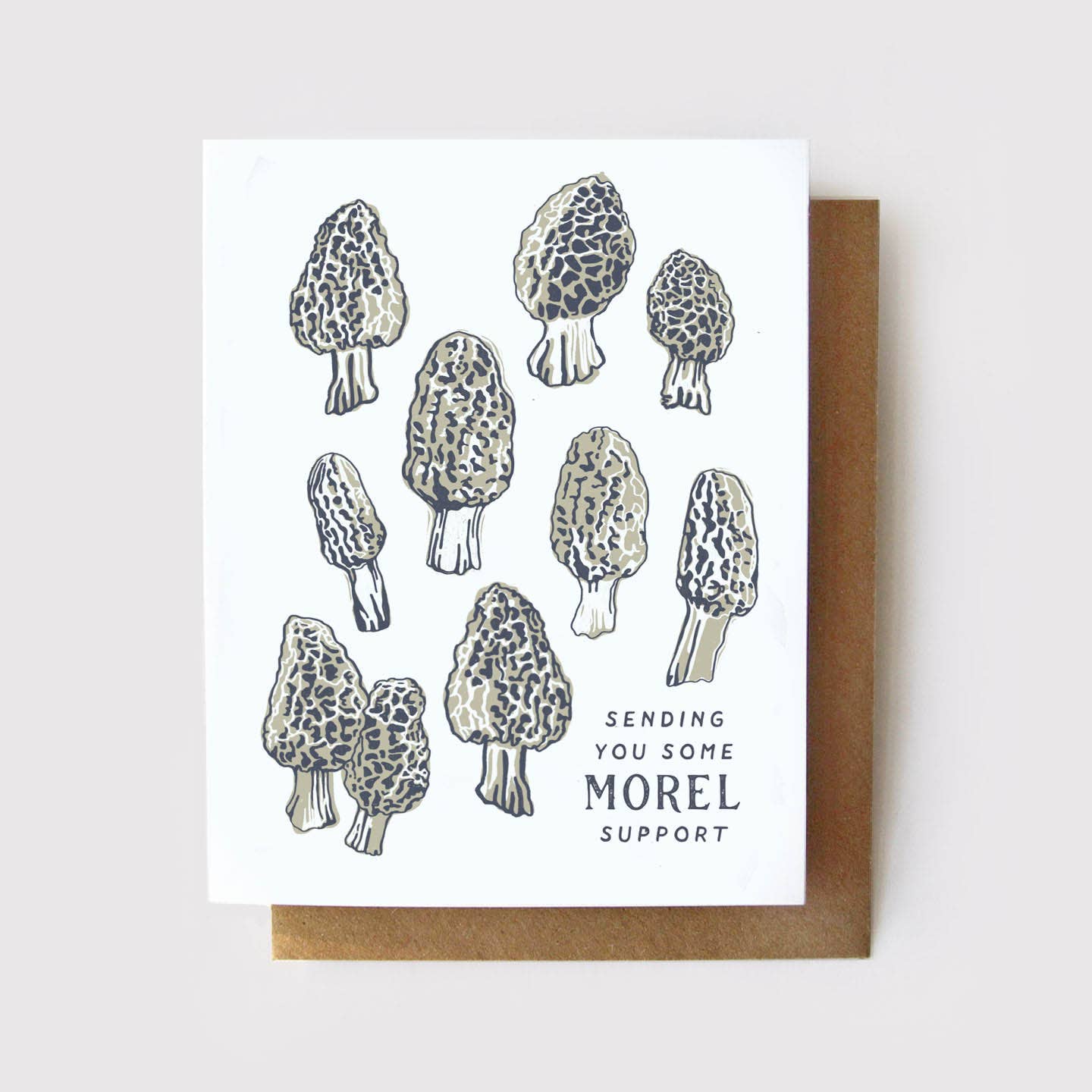 Morel Support - Mushroom Encouragement Card - Spiral Circle