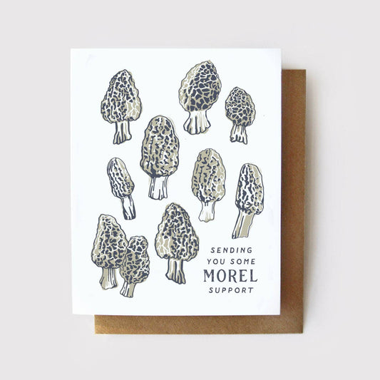 Morel Support - Mushroom Encouragement Card - Spiral Circle