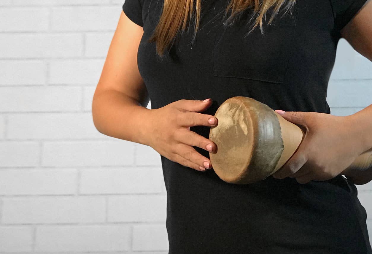 Moroccan Taarija Hand Drum - Spiral Circle