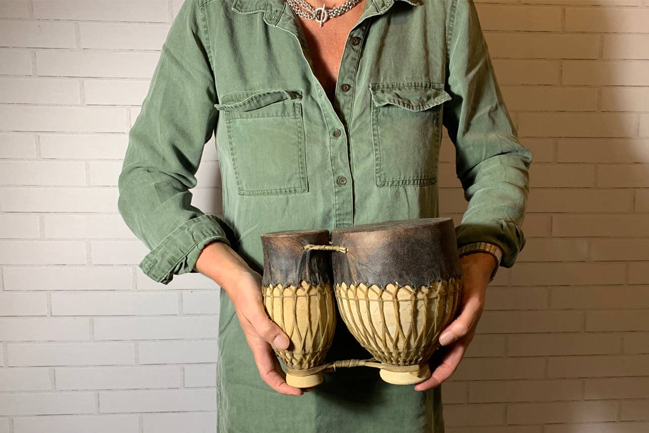 Moroccan Tam Tam Drum - Spiral Circle