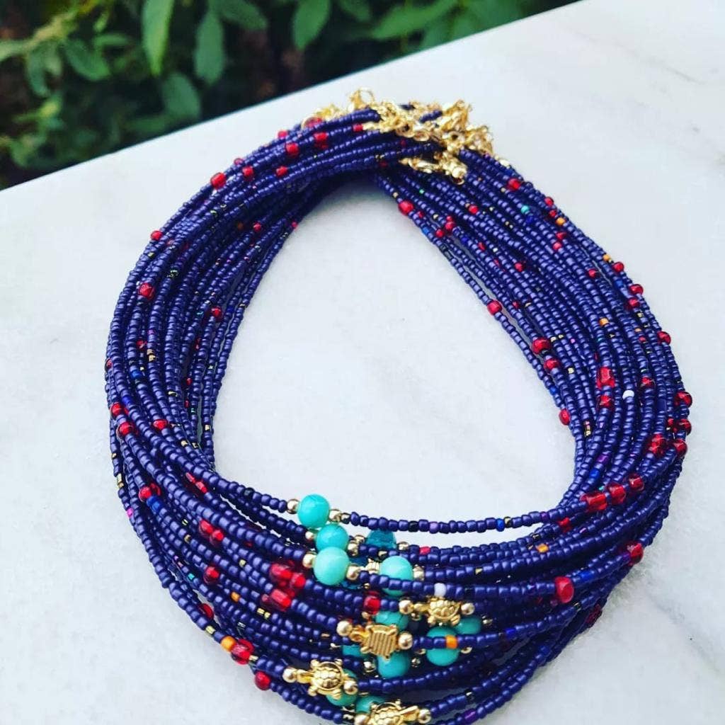 Multi Beaded Seed Necklace | Assorted - Spiral Circle