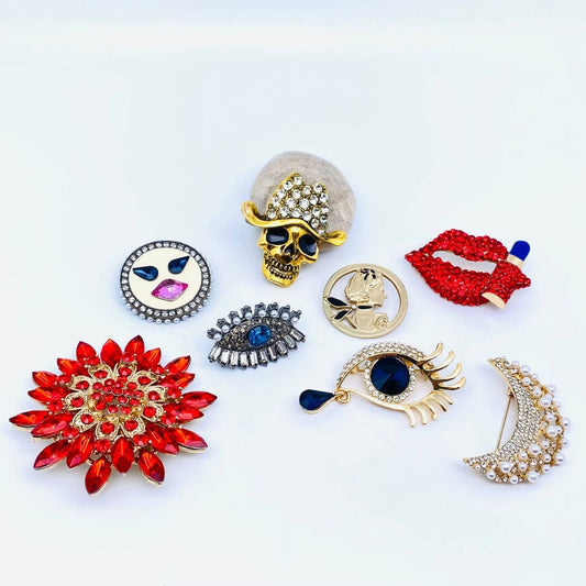 Multi Style Creative Brooch, Ladies Suit Pin - Spiral Circle