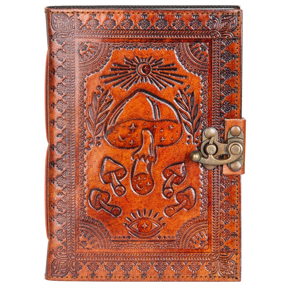 MUSHROOM LEATHER JOURNAL - Spiral Circle