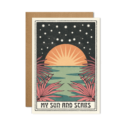 My Sun and Stars Card - Spiral Circle