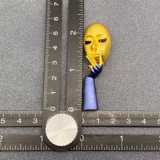 Mystery Mask Brooch - Spiral Circle