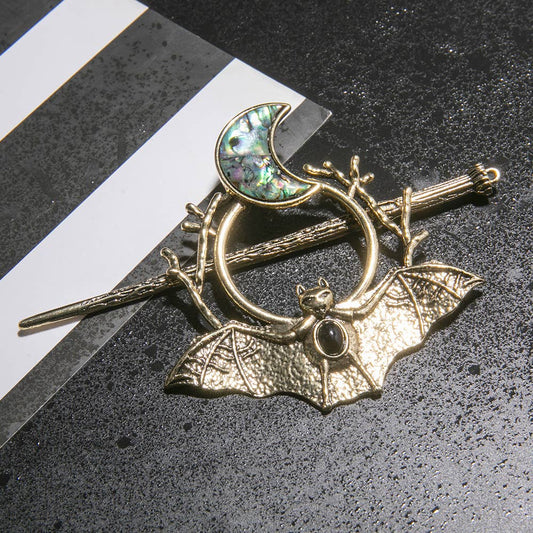 Mystic Bat - Moon Hair Sticks - Spiral Circle