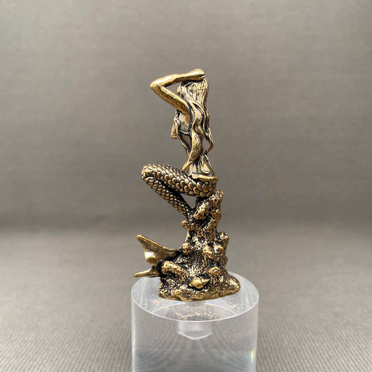 Mythic Mermaid | Brass Figurine - Spiral Circle