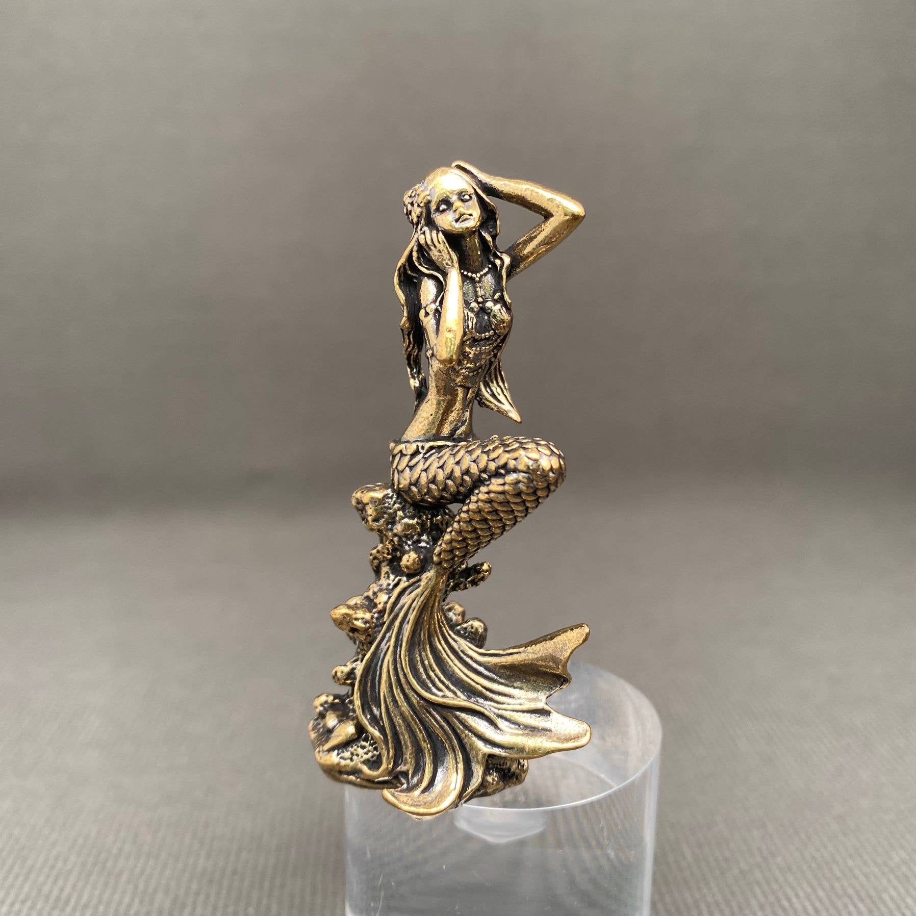 Mythic Mermaid | Brass Figurine - Spiral Circle