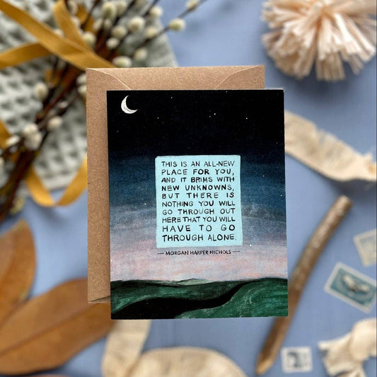 New Unknowns | Morgan Harper Nichols Quote, Sympathy, Encouragement Card - Spiral Circle