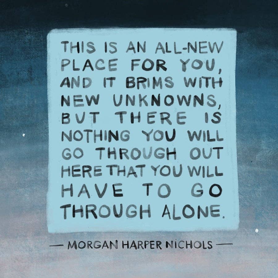 New Unknowns | Morgan Harper Nichols Quote, Sympathy, Encouragement Card - Spiral Circle