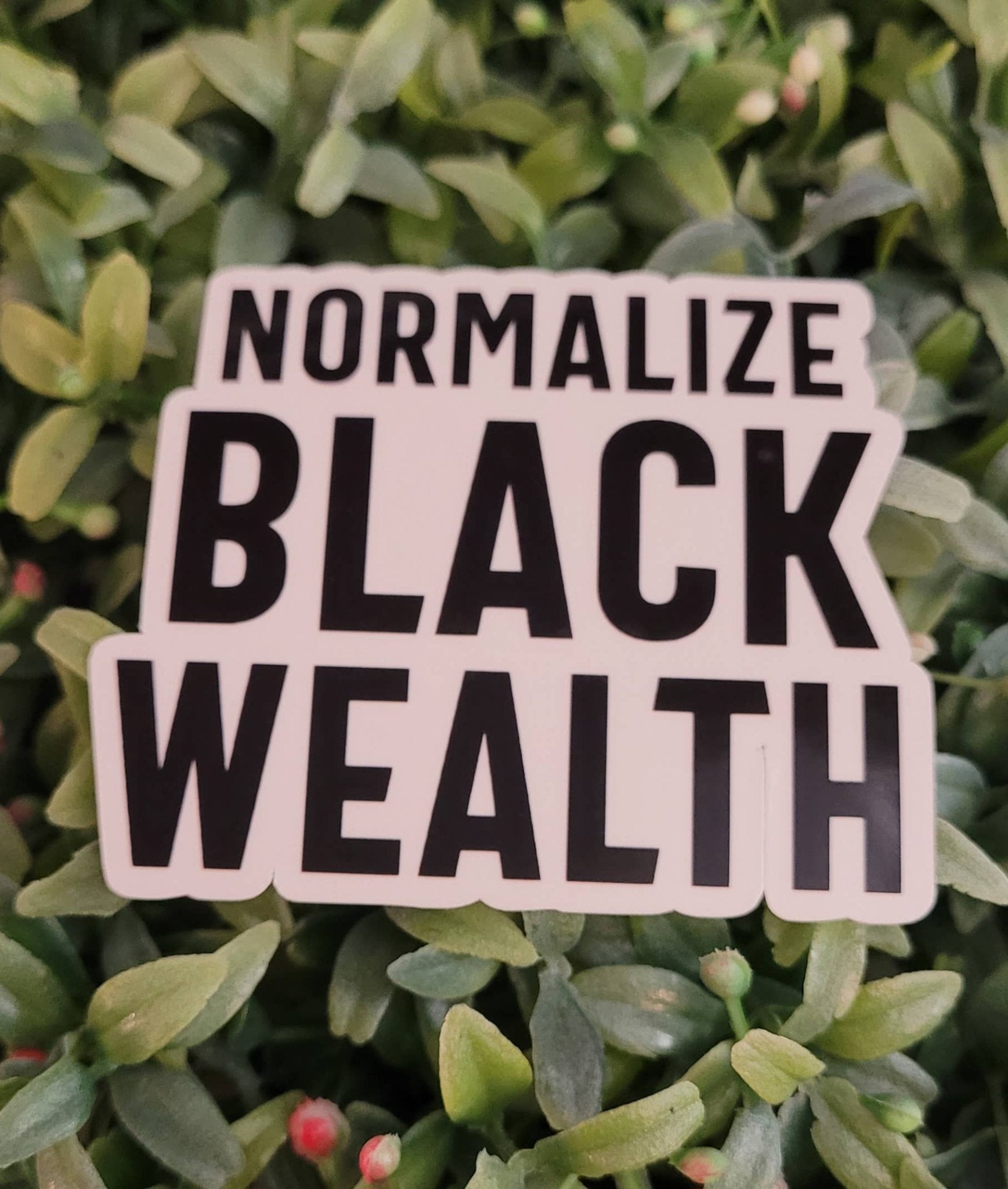 Normalize Black Wealth Sticker - Spiral Circle