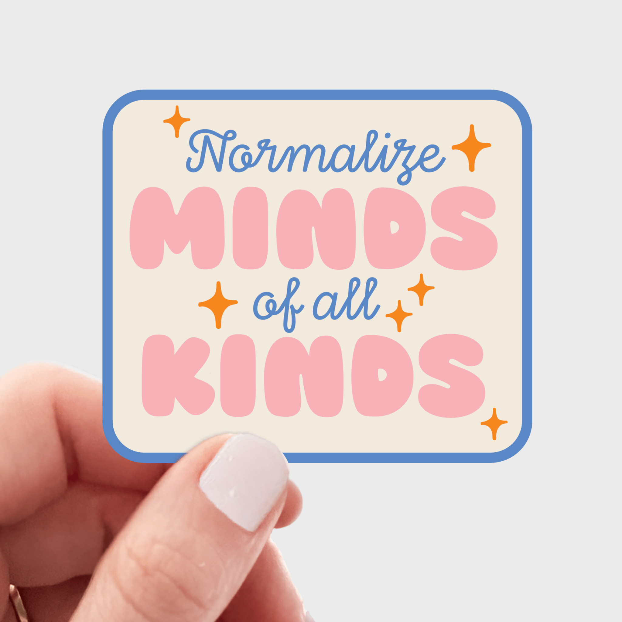 Normalize Minds of All Kinds Sticker - Spiral Circle