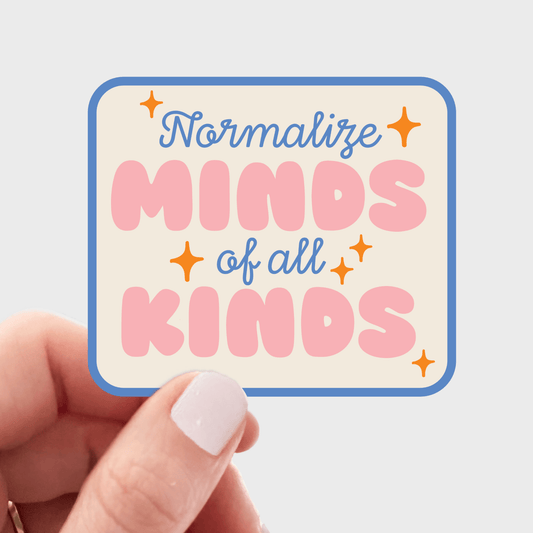 Normalize Minds of All Kinds Sticker - Spiral Circle