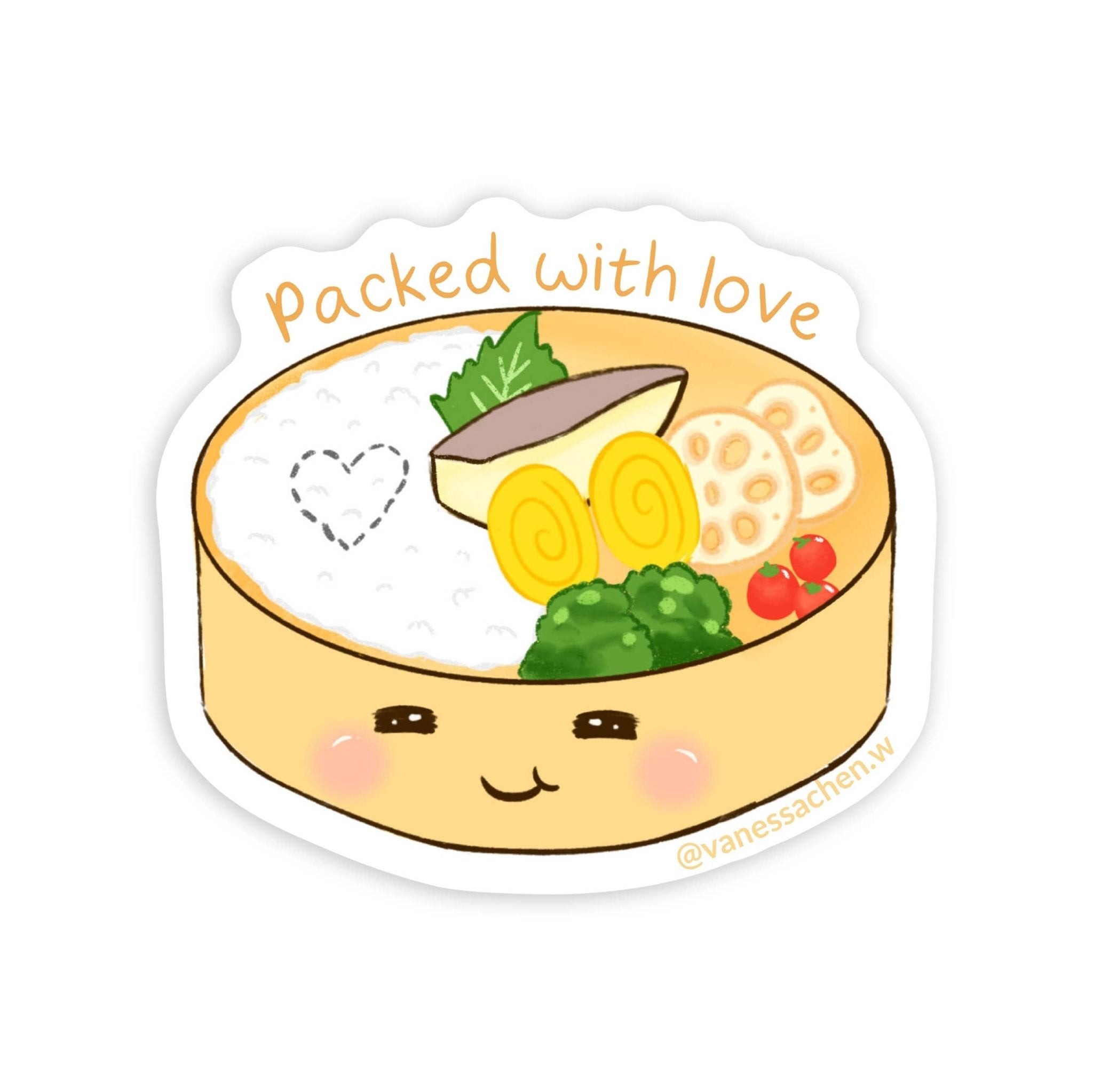 Obento, Lunchbox Sticker - Spiral Circle