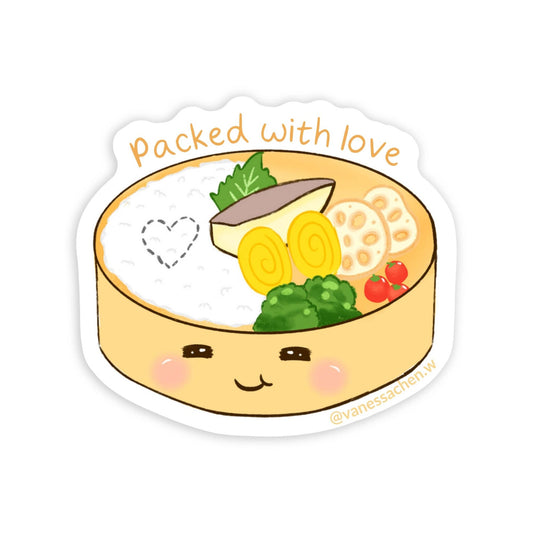 Obento, Lunchbox Sticker - Spiral Circle