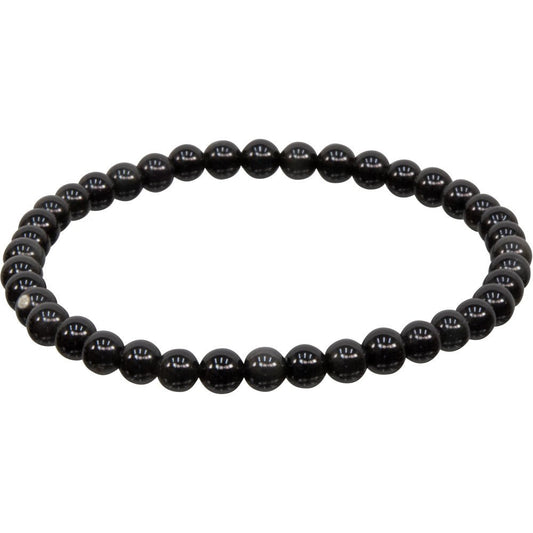 Obsidian, Black | Stone of Purity | Stone Beaded Bracelet | 4mm - Spiral Circle