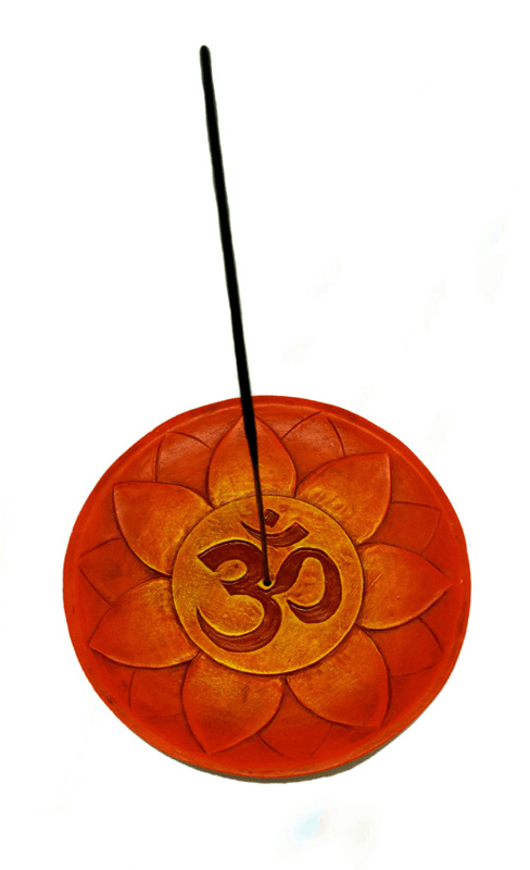 OM Flat Incense Burner - Spiral Circle