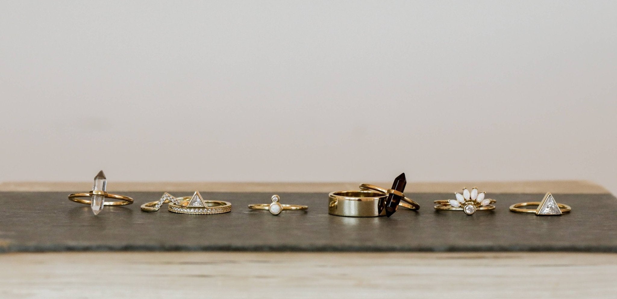 Opal Crown Ring - Spiral Circle