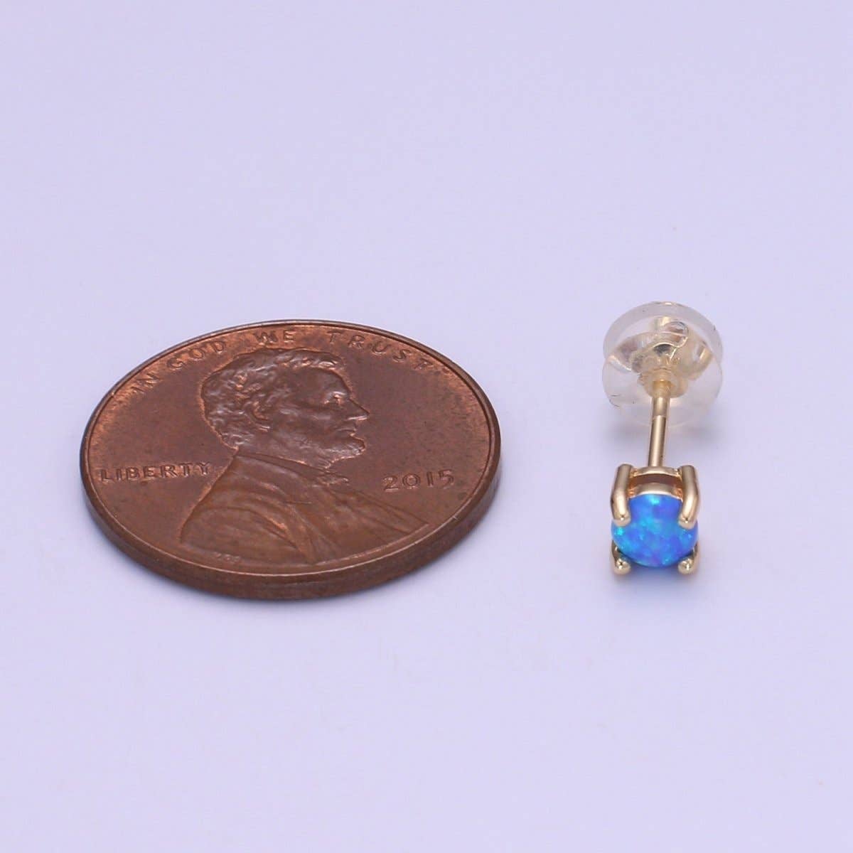 Opal Stud Earrings - Spiral Circle