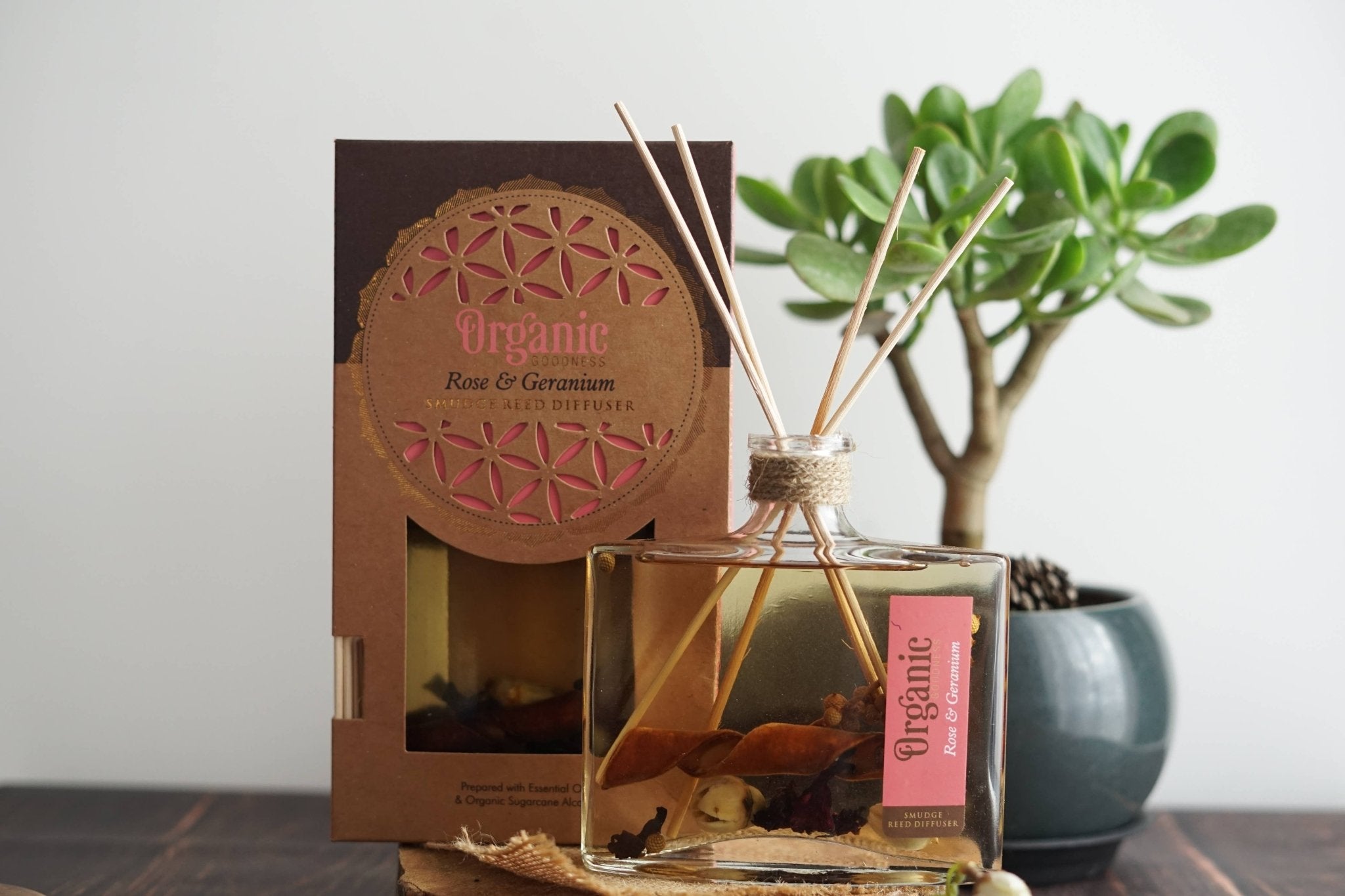 Organic Diffuser - Rose & Geranium - Spiral Circle