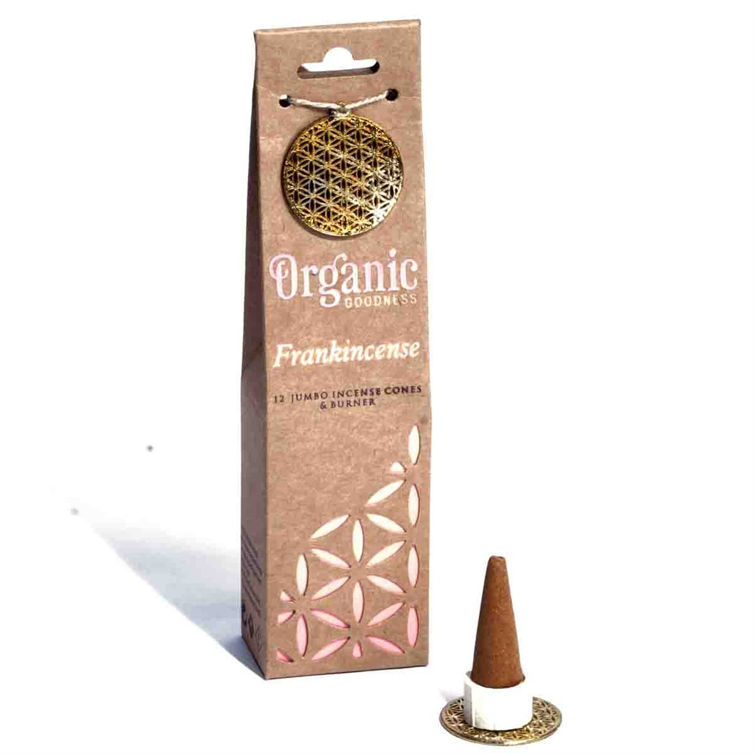 Organic Goodness Incense Cones - Frankincense - Spiral Circle