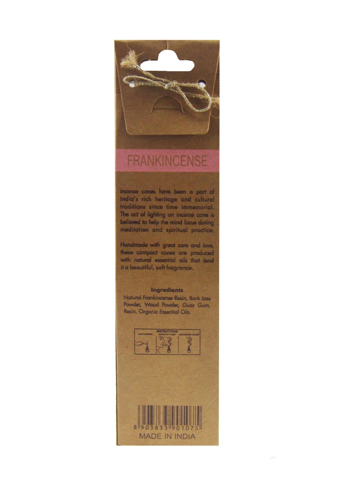 Organic Goodness Incense Cones - Frankincense - Spiral Circle