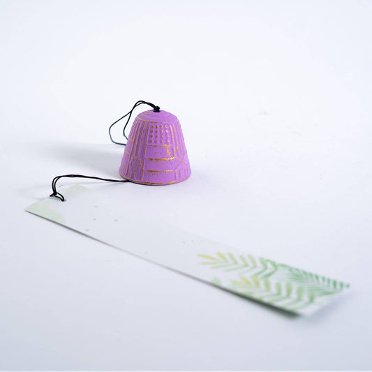 Origami Crane Furin Bell Windchime Pink (1/16) - Spiral Circle