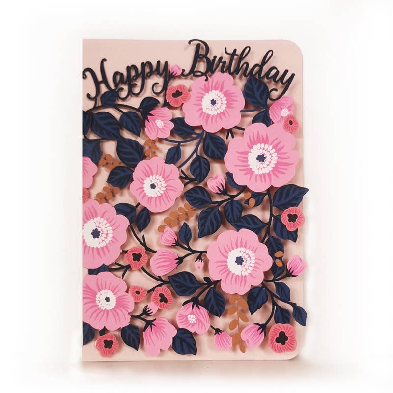 Original paper cut card - Spiral Circle
