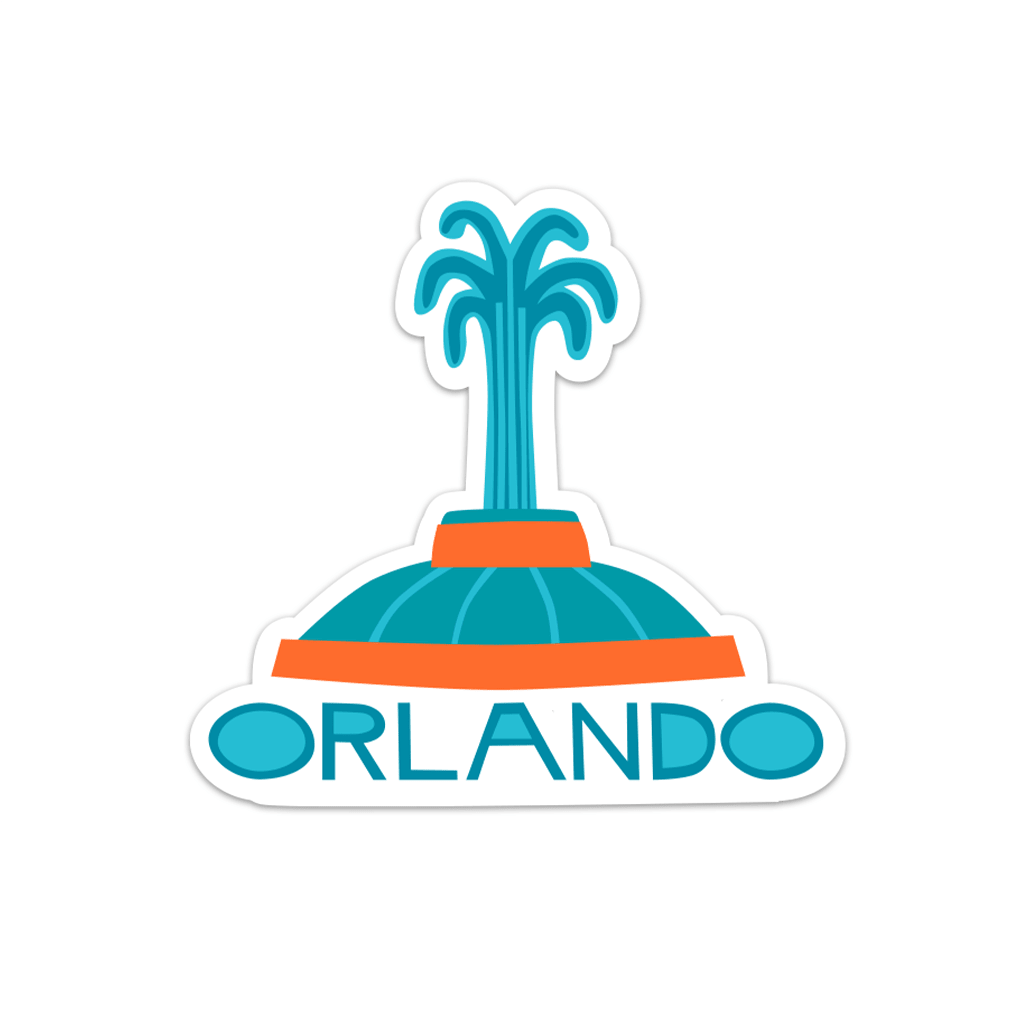 Orlando Fountain Sticker - Spiral Circle