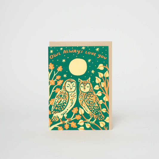 "Owl Always Love You" Greeting Card - Spiral Circle