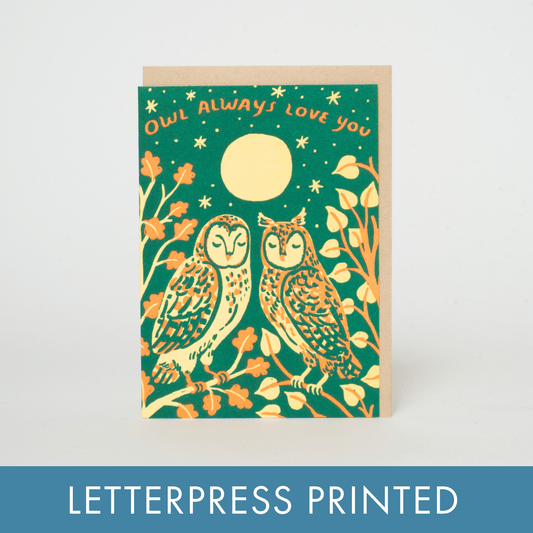"Owl Always Love You" Greeting Card - Spiral Circle