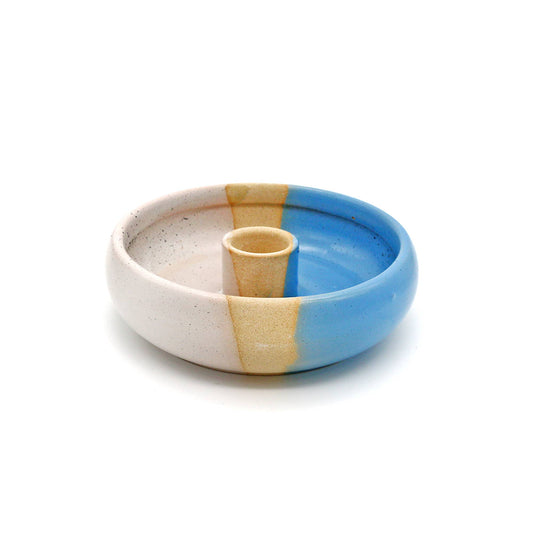 Palo Santo Burner (4 in.) - Light Blue - Spiral Circle